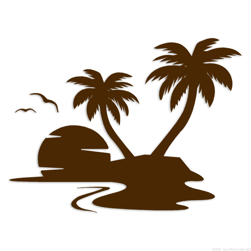 palm tree beach vector