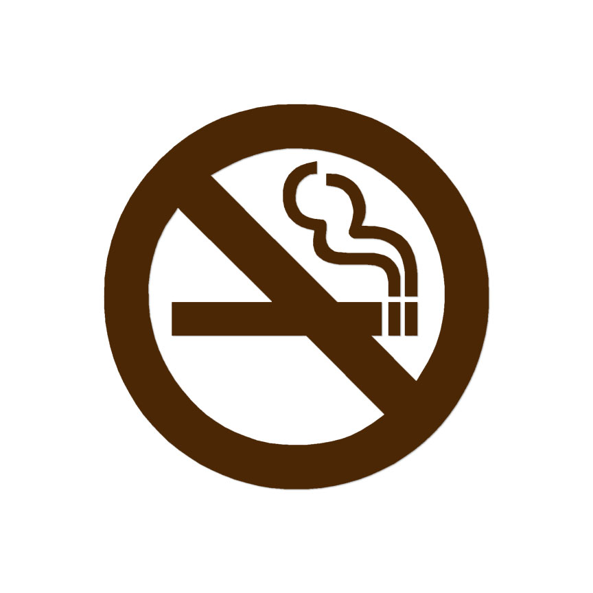 No Smoking Sign - Vinyl Decal Sticker - Multiple Color & Sizes - ebn932