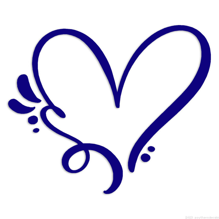 navy blue heart clip art