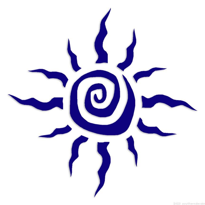 Autocollant Mural Tribal Sun - Décor Vinylique Pour Mur - Art Mural Contemporain - Neuf