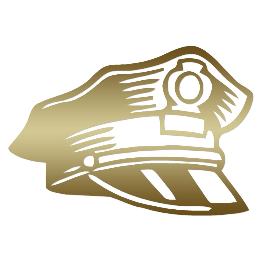 Police Hat Cop Cap - Vinyl Decal 