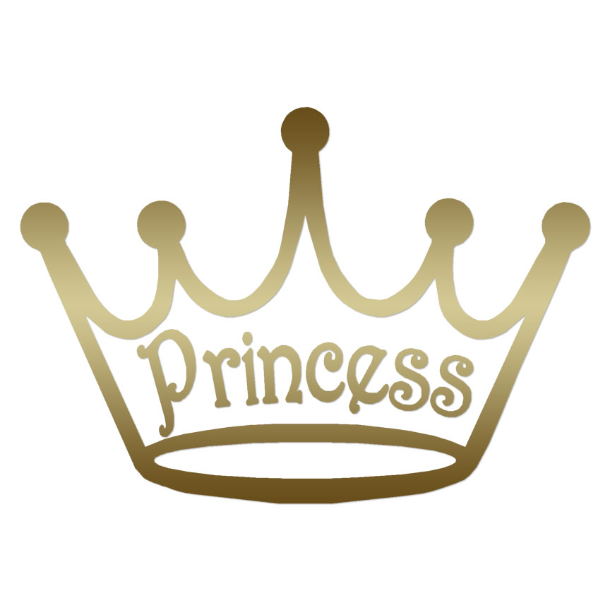 Princess Crown Tiara - Vinyl Decal Sticker - Multiple Colors & Sizes ...