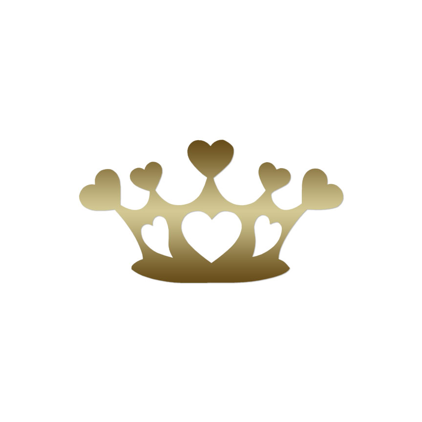 Crown with heart vinyl sticker  Crown Stickers & Decals - Vinyl Mayhem