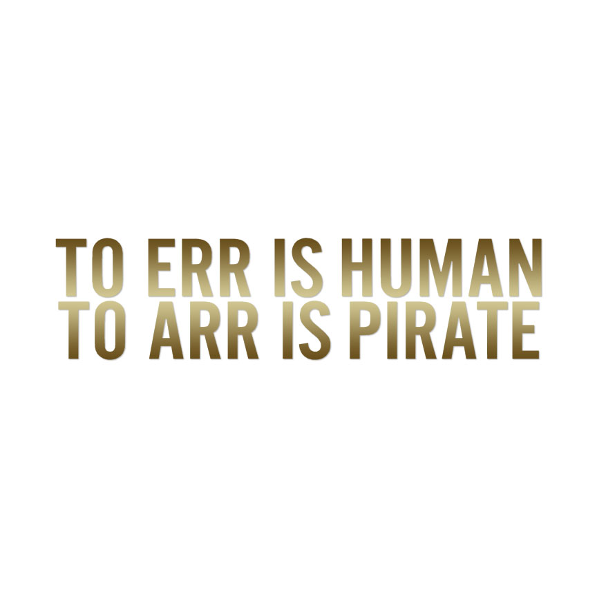 Err Human Arr Pirate - Calcomanía adhesiva de vinilo - Varios colores y tamaños - ebn4173 - Imagen 19 de 19