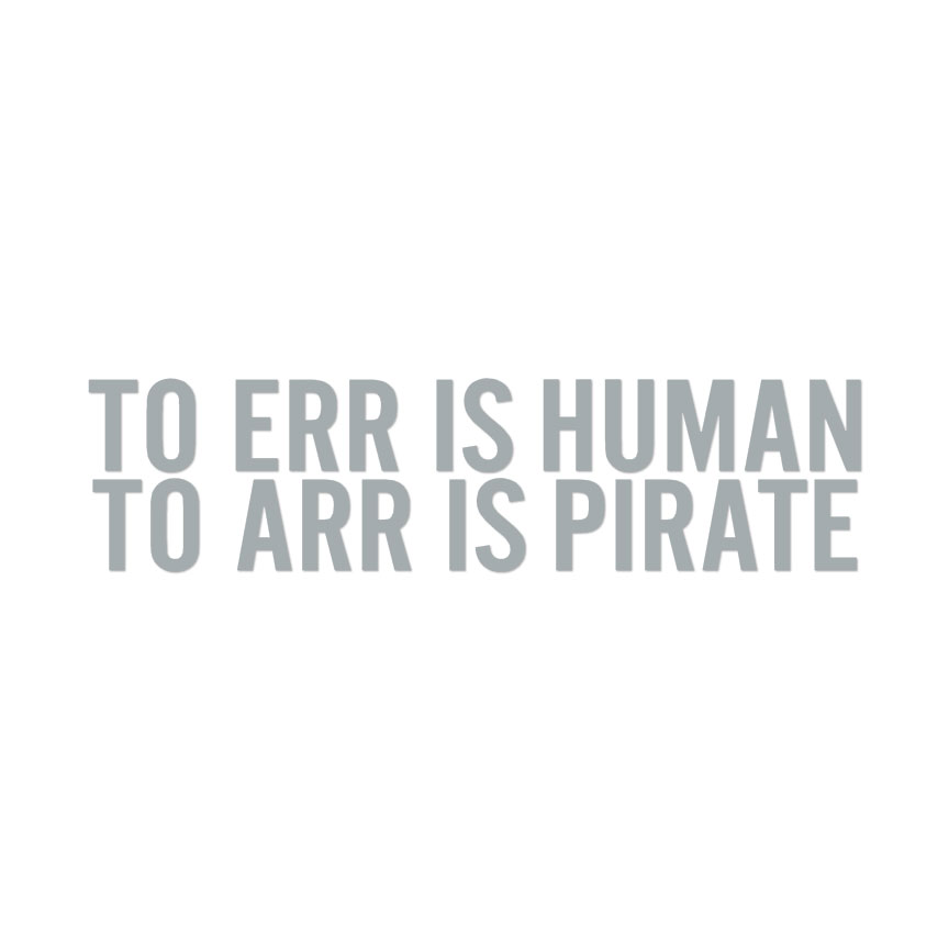 Err Human Arr Pirate - Calcomanía adhesiva de vinilo - Varios colores y tamaños - ebn4173 - Imagen 5 de 19