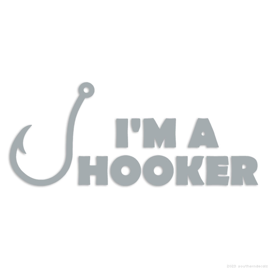 Hooker On The Weekends Fishing Sticker - U.S. Custom Stickers