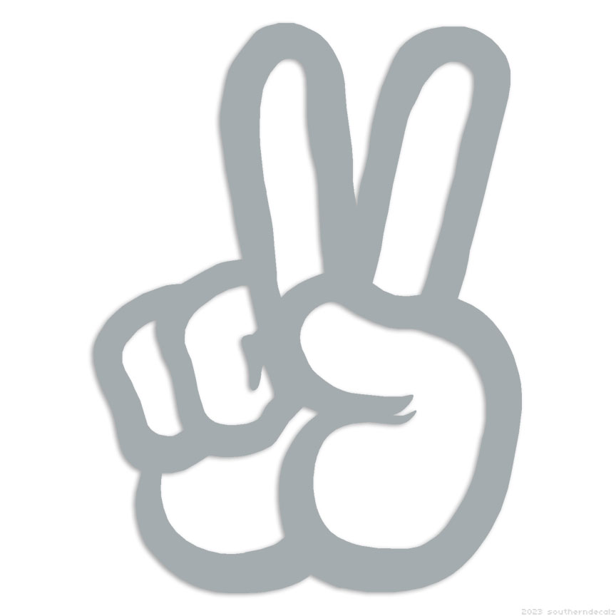 U24 Adesivo Auto Peace Finger Argentina - Sticker Per Auto 13x6 Cm - Resistente UV - 3