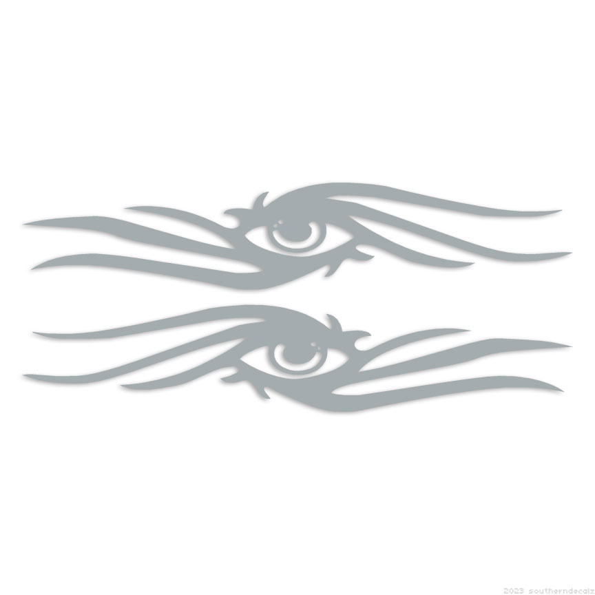 Pair Tribal Eyes - Decal Sticker - Multiple Colors & Sizes - ebn7493