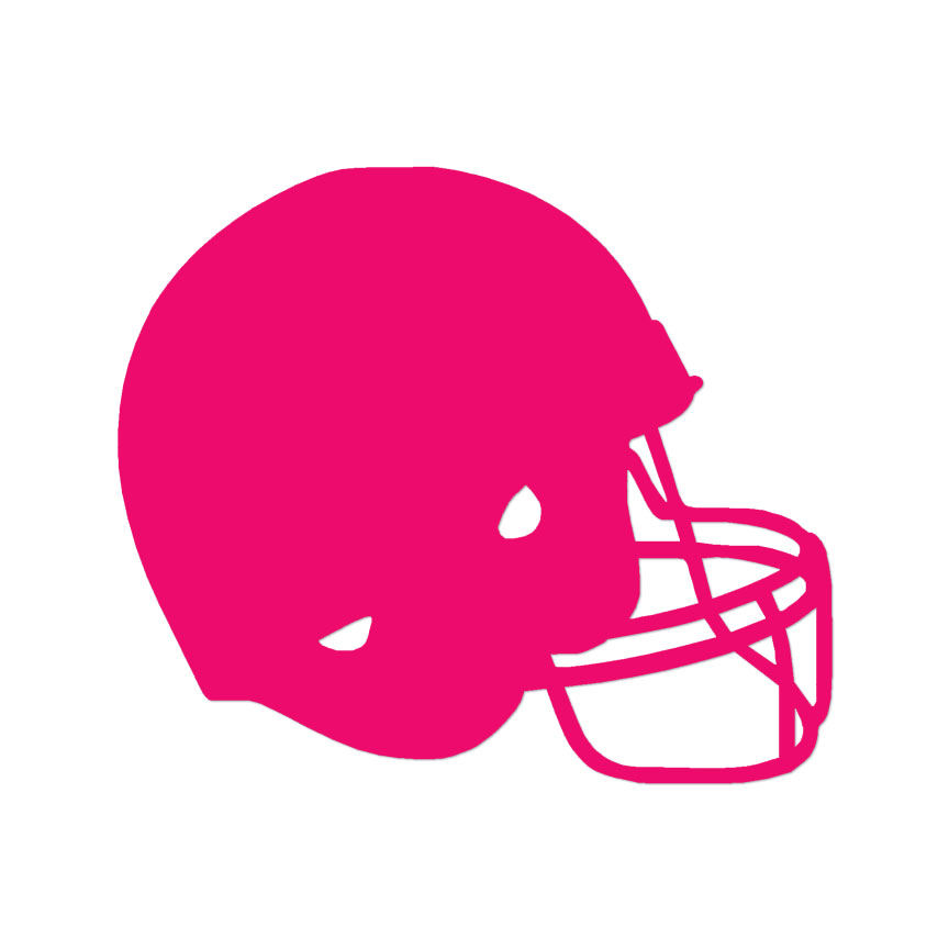 hot pink football helmet