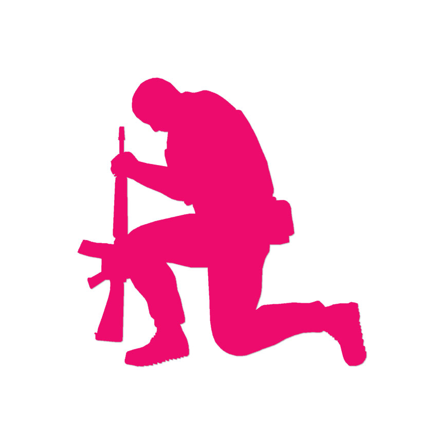 soldier silhouette kneeling png