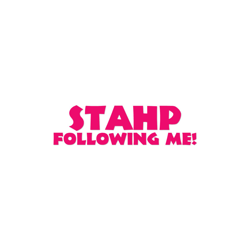 Stahp Following Me Stop - Calcomanía - Múltiples colores y tamaños - ebn3913 - Imagen 9 de 20