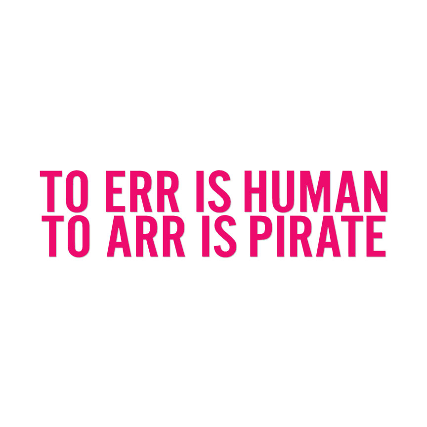 Err Human Arr Pirate - Calcomanía adhesiva de vinilo - Varios colores y tamaños - ebn4173 - Imagen 9 de 19