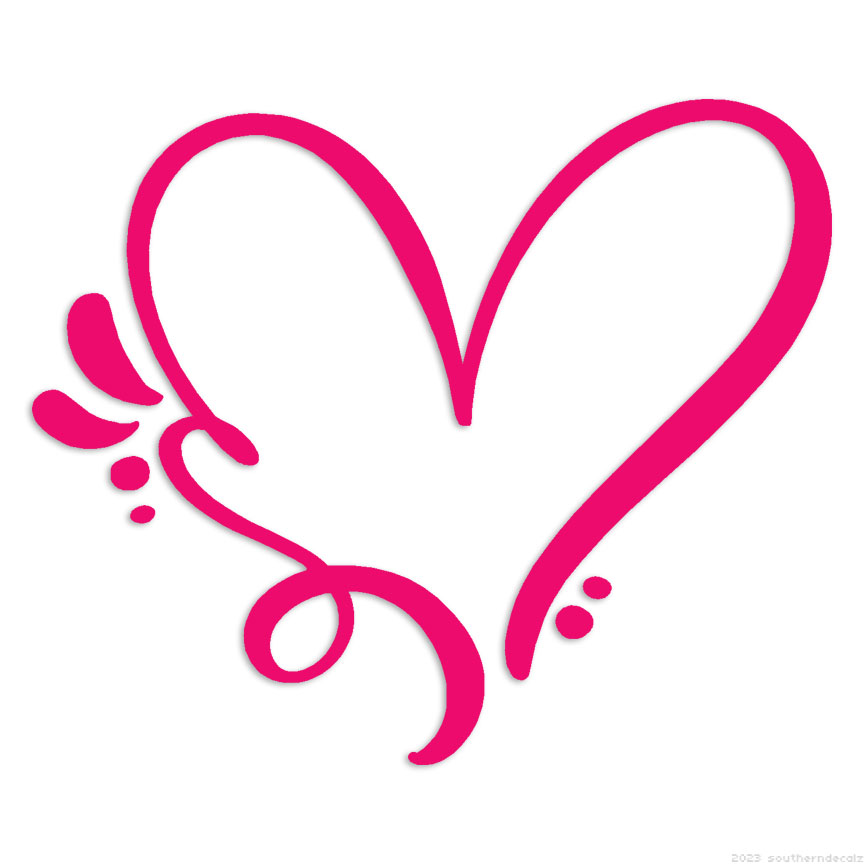 outline heart clip art pink