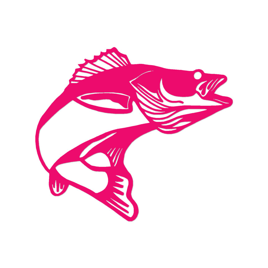 Walleye full color vinyl fish decal - Single Walleye decal