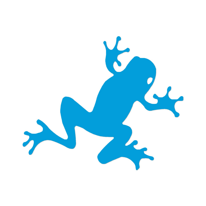Frog Cute Toad - Vinyl Decal Sticker - Multiple Color & Sizes