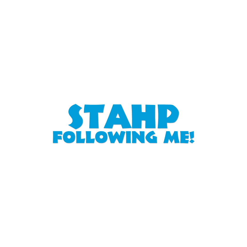 Stahp Following Me Stop - Calcomanía - Múltiples colores y tamaños - ebn3913 - Imagen 17 de 20