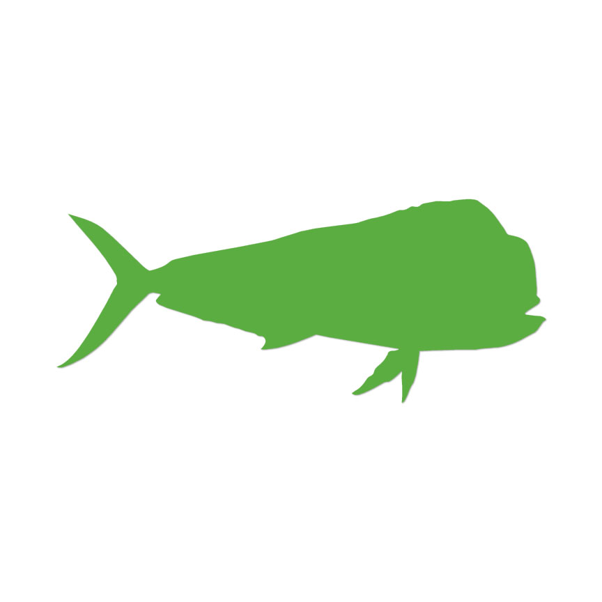 Mahi Mahi Dolphinfish - Vinyl Decal Sticker - Multiple Colors