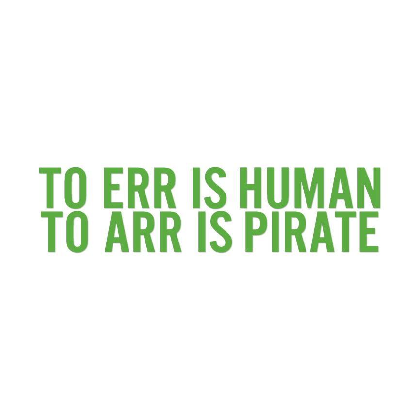 Err Human Arr Pirate - Calcomanía adhesiva de vinilo - Varios colores y tamaños - ebn4173 - Imagen 13 de 19