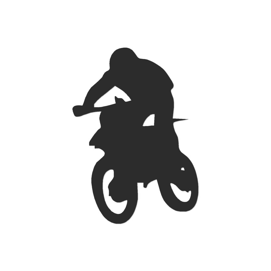 Motocross Dirt Bike Stunt Rider Sticker