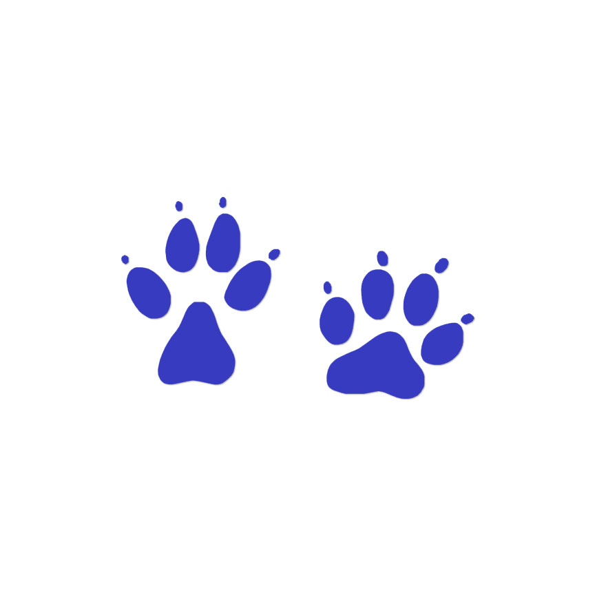 blue paw prints clip art