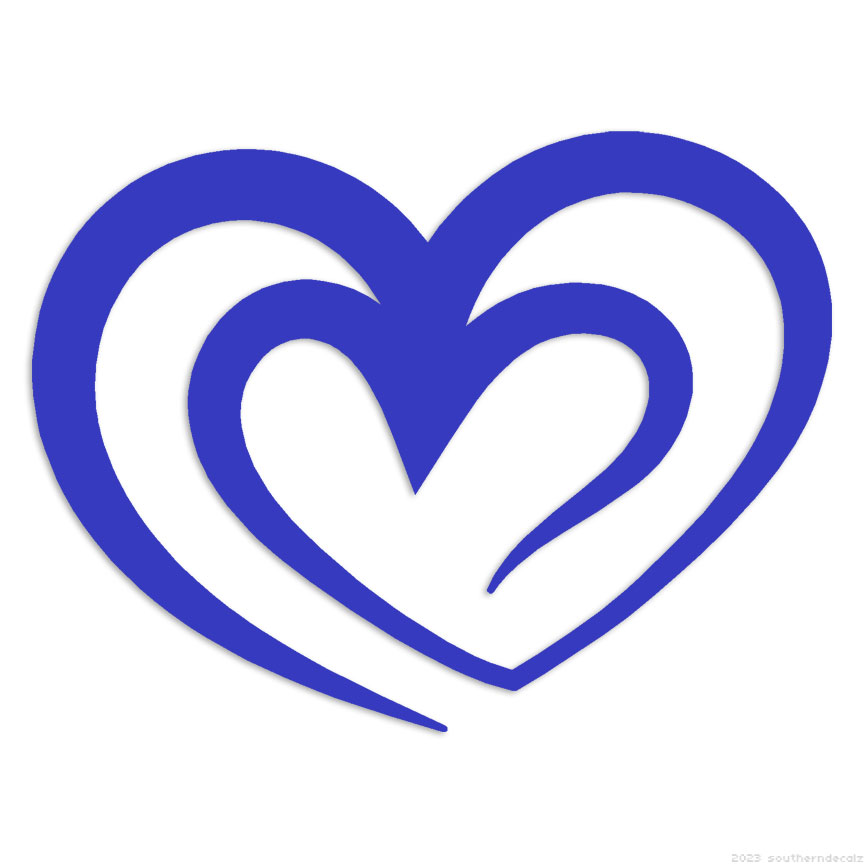 double heart clipart blue