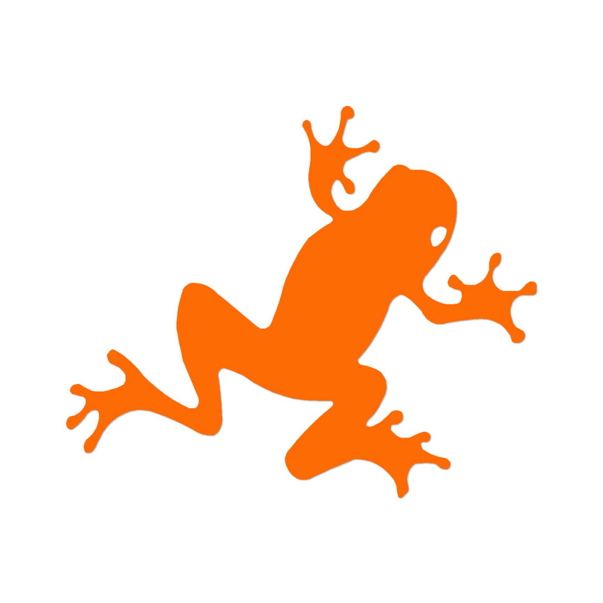 Frog Cute Toad - Vinyl Decal Sticker - Multiple Color & Sizes - ebn330