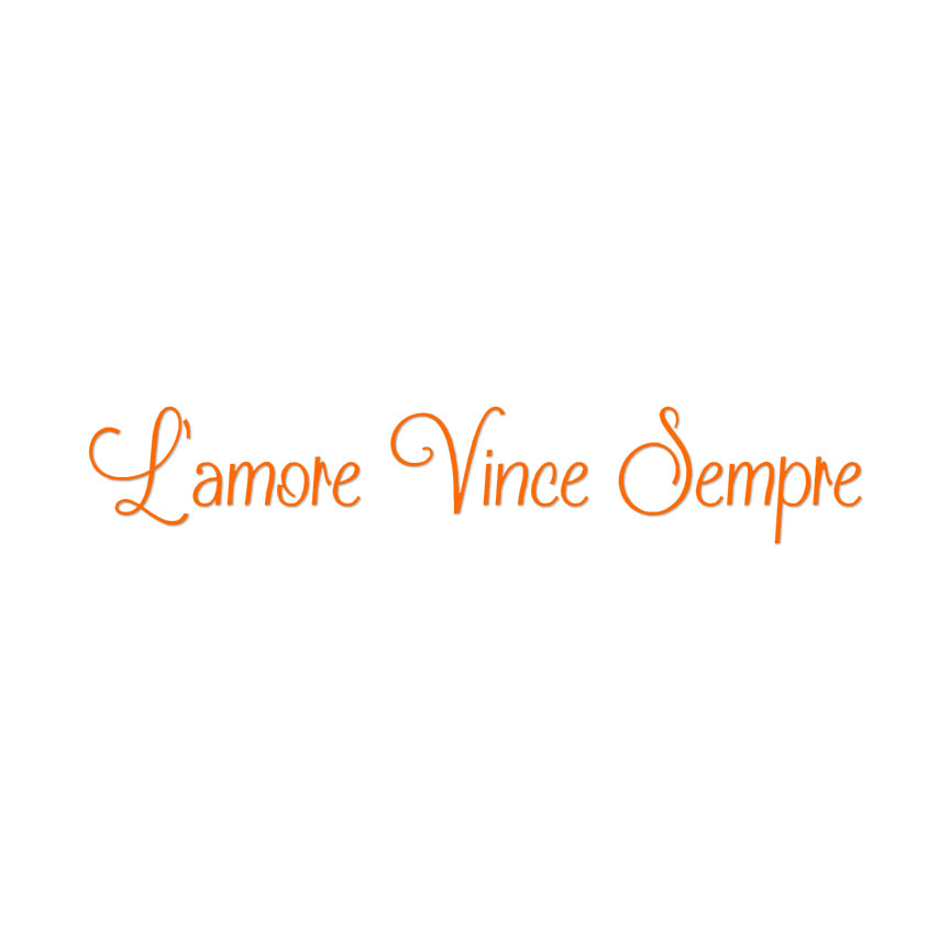 L'Amore Vince Sempre - Vinyl Decal Sticker - Multiple Colors & Sizes -  ebn3762