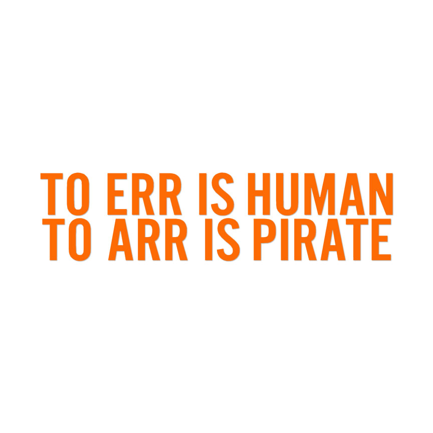 Err Human Arr Pirate - Calcomanía adhesiva de vinilo - Varios colores y tamaños - ebn4173 - Imagen 10 de 19