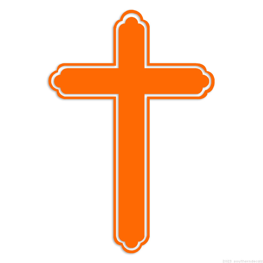 Small Christian Cross set of 6 Vinyl Decals Phone Cross Stickers