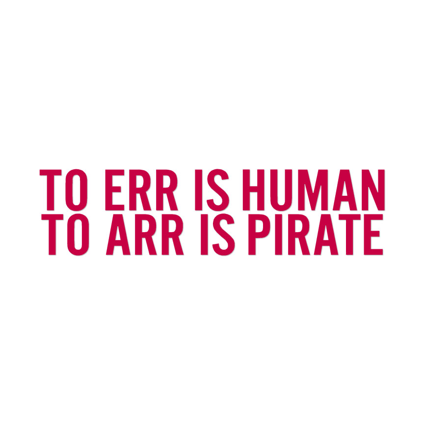 Err Human Arr Pirate - Calcomanía adhesiva de vinilo - Varios colores y tamaños - ebn4173 - Imagen 7 de 19