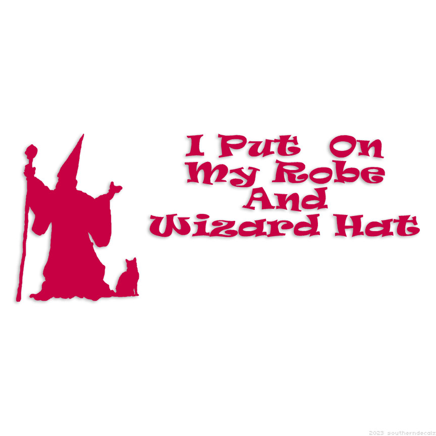 Forudsige Antipoison guide Robe &amp; Wizard Hat - Decal Sticker - Multiple Colors &amp; Sizes -  ebn6094 | eBay