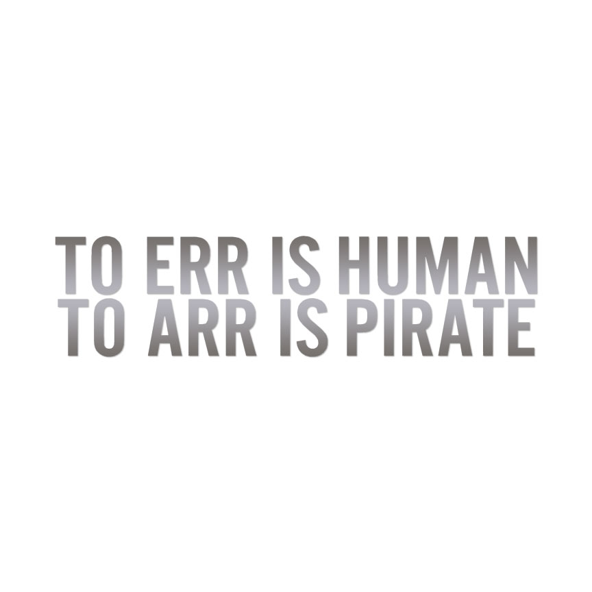 Err Human Arr Pirate - Calcomanía adhesiva de vinilo - Varios colores y tamaños - ebn4173 - Imagen 18 de 19