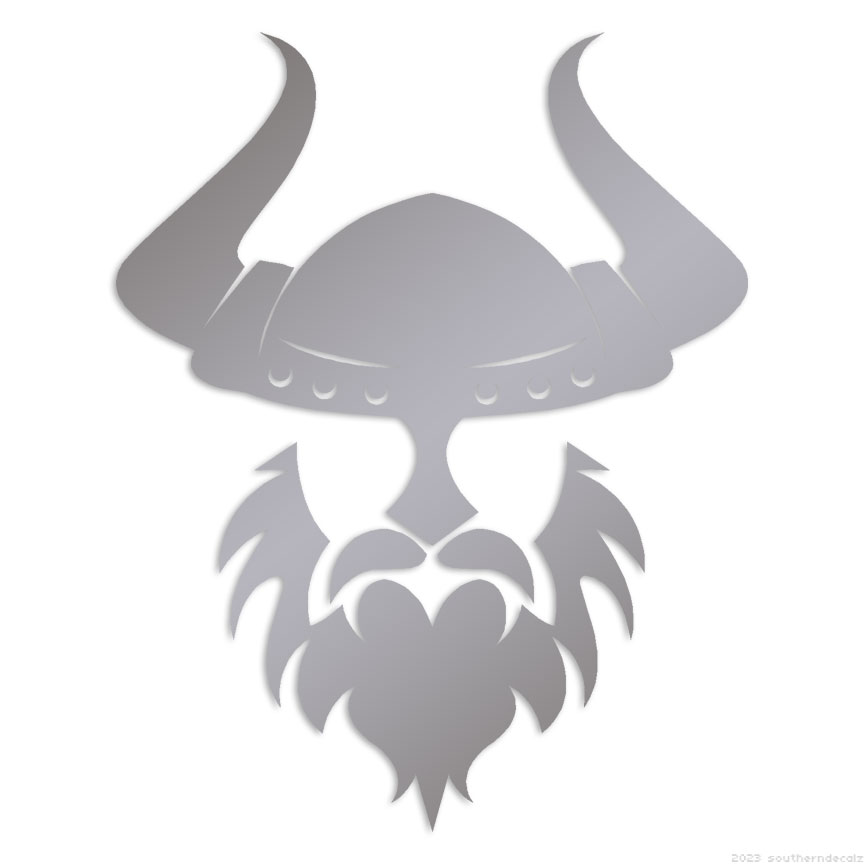 Viking Schilder „Reception“ Türschild – Selbstklebend, Silberner Vinyl-Aufkleber, 225 X 60 Mm