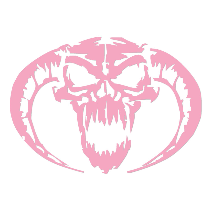 INDIGOS UG - Adesivo per Auto JDM Die Cut Auto OEM - Skull - 210 x 210 mm Argento - Auto Laptop Tuning Sticker Adesivo per lunotto Posteriore Camion Barca