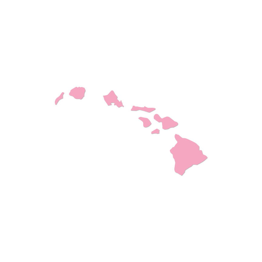 Adesivo Per Auto INDIGOS JDM HIC Hawaiian Island Creations, Rotondo 88 Mm, Rosa, Resistente UV E Autolavaggio, Decalcomania Per Paraurti O Laptop