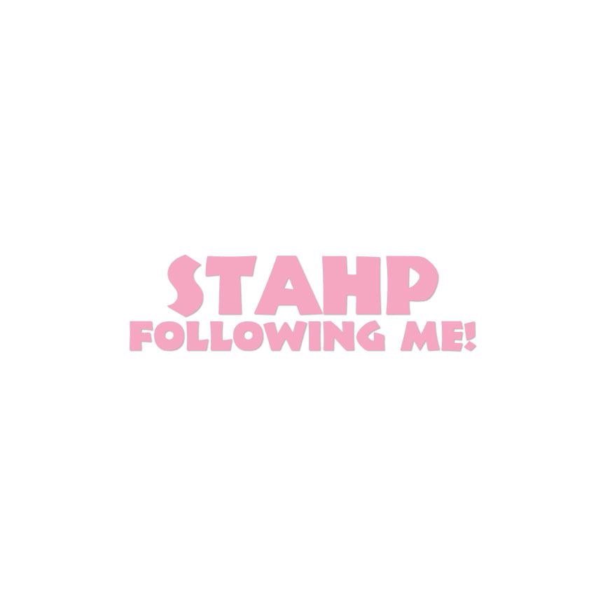 Stahp Following Me Stop - Calcomanía - Múltiples colores y tamaños - ebn3913 - Imagen 8 de 20