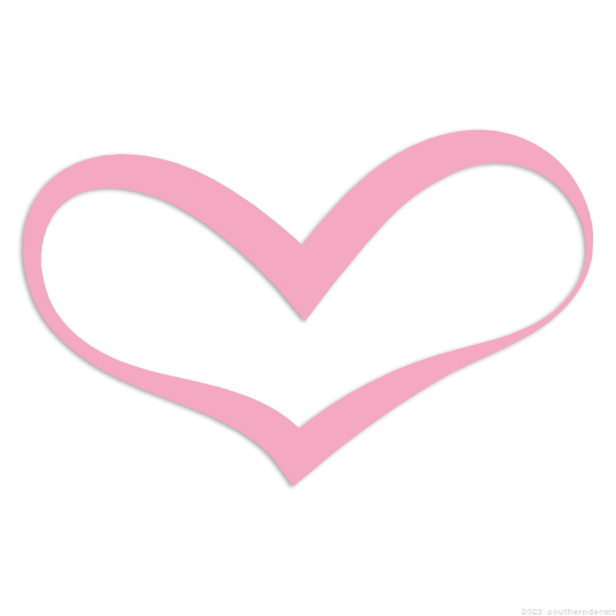 Heart Love - Decal Sticker - Multiple Colors & Sizes - ebn6462