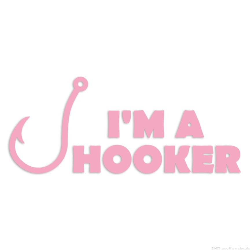 Retro Fishing Part Time Hooker - Part Time Hooker Fishing Funny - Sticker