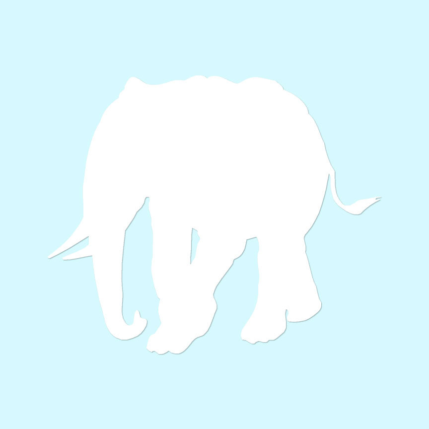 Elephant Walking Decal Sticker Choose Color Size #1316 