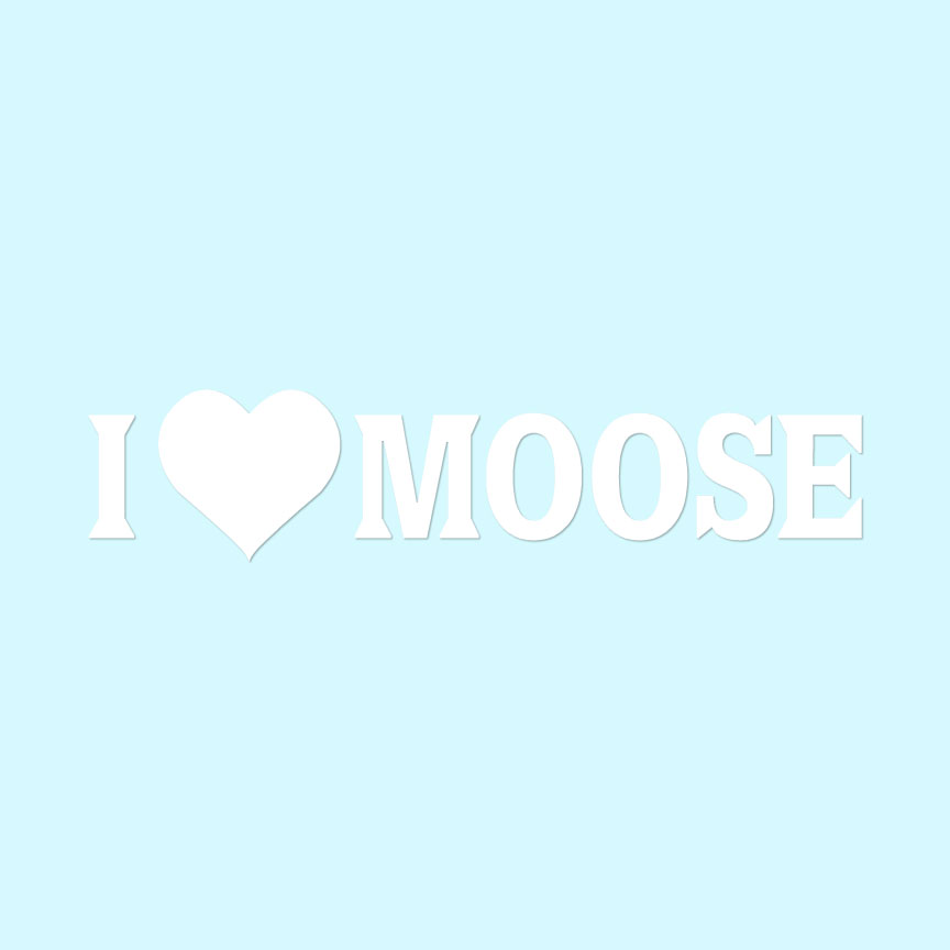 I Heart Love Moose Hunting Decal Sticker Choose Color Size #2295 