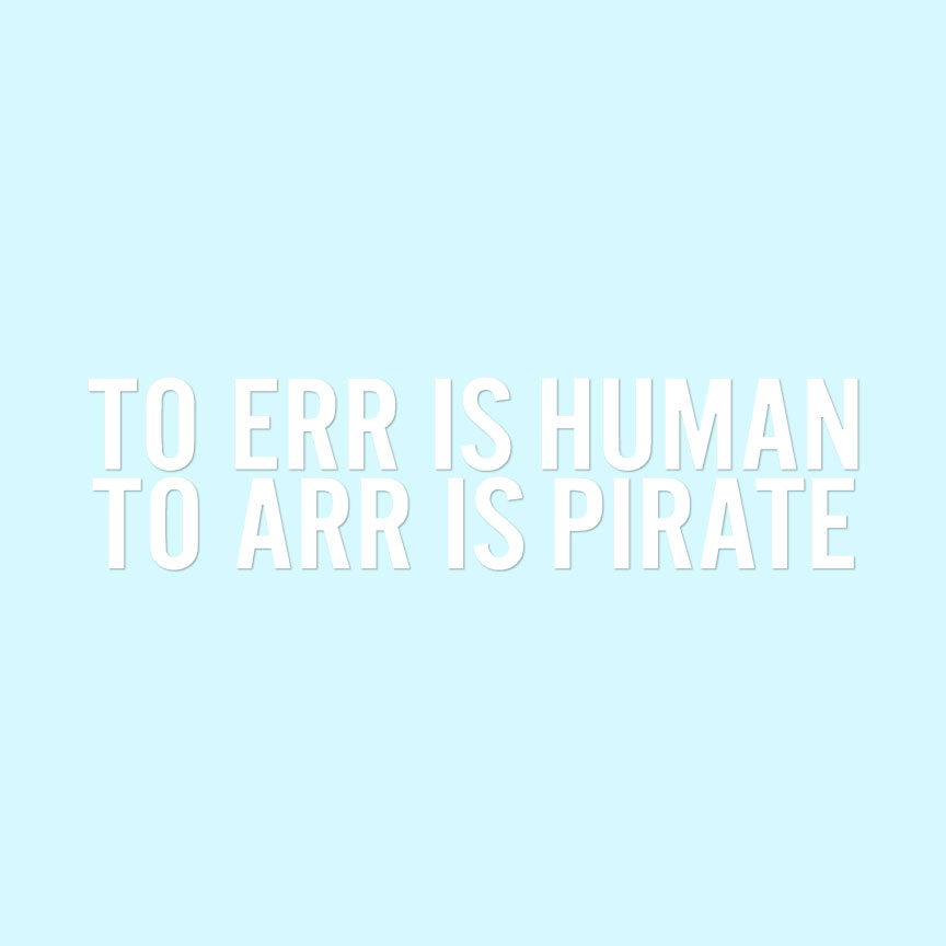 Err Human Arr Pirate - Calcomanía adhesiva de vinilo - Varios colores y tamaños - ebn4173 - Imagen 3 de 19
