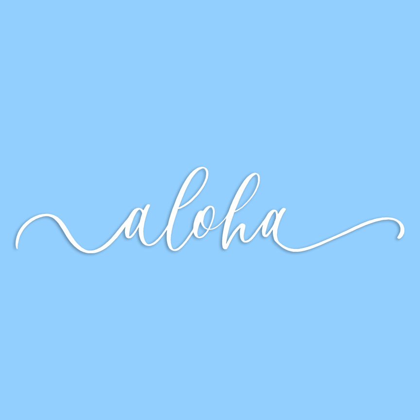 Aloha Script - Decal Sticker - Multiple Colors & Sizes - ebn6221 | eBay