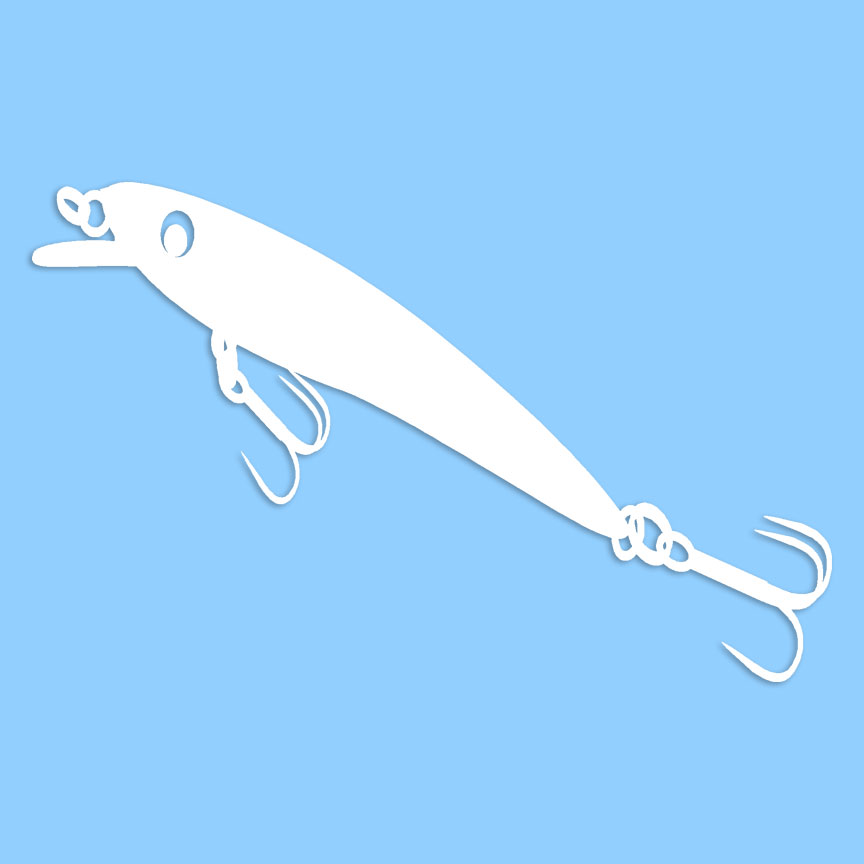 Minnow Plug Fishing Lure Sticker for Sale by ElleMars