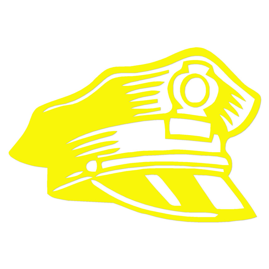 Police Hat Cop Cap - Vinyl Decal 