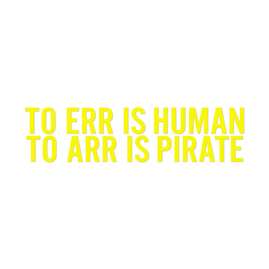 Err Human Arr Pirate - Calcomanía adhesiva de vinilo - Varios colores y tamaños - ebn4173 - Imagen 11 de 19