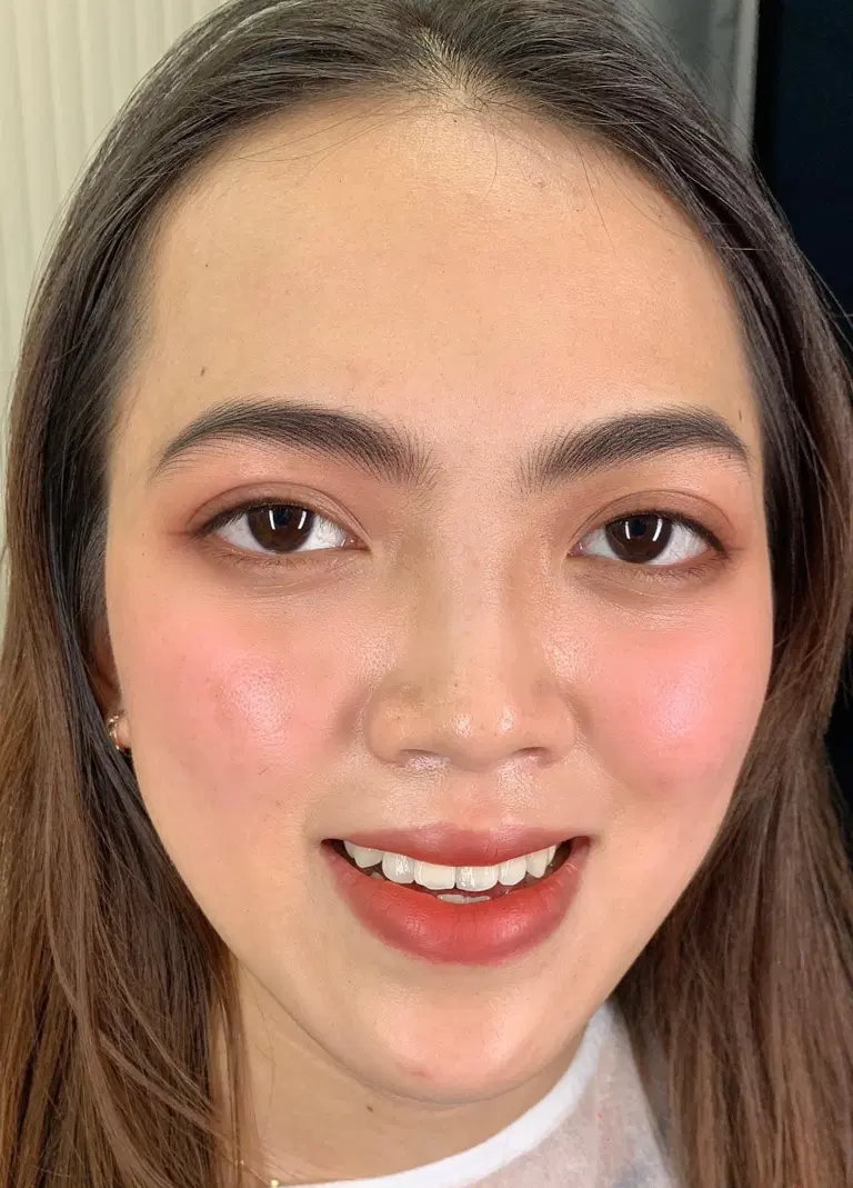 Nano hairstroke brows adding fullness to naturally sparse areas.