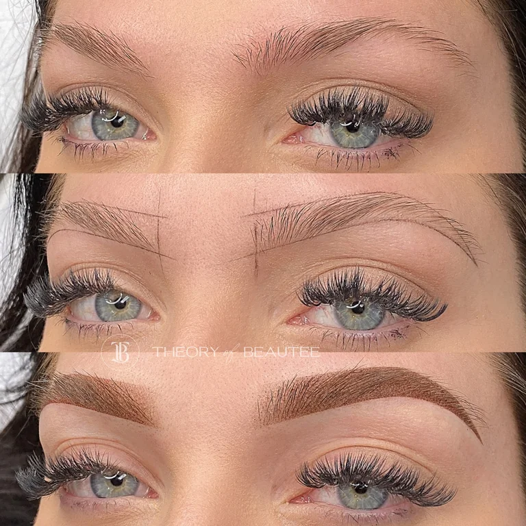 Ombré brow correction creating a cleaner, more balanced silhouette.