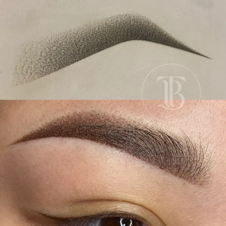 Soft ombré shaded brows with a diffused front and natural-looking depth.