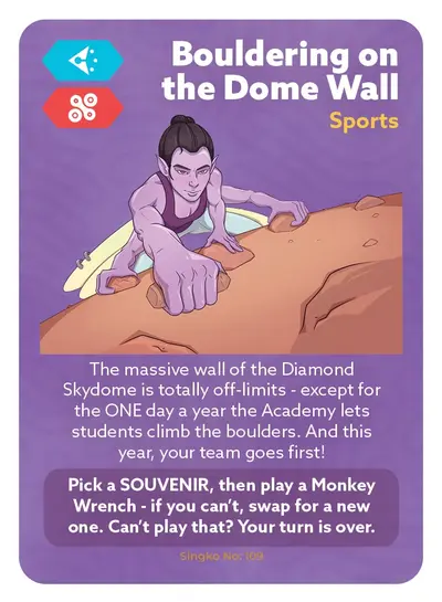 Bouldering on the Dome Wall — card 109