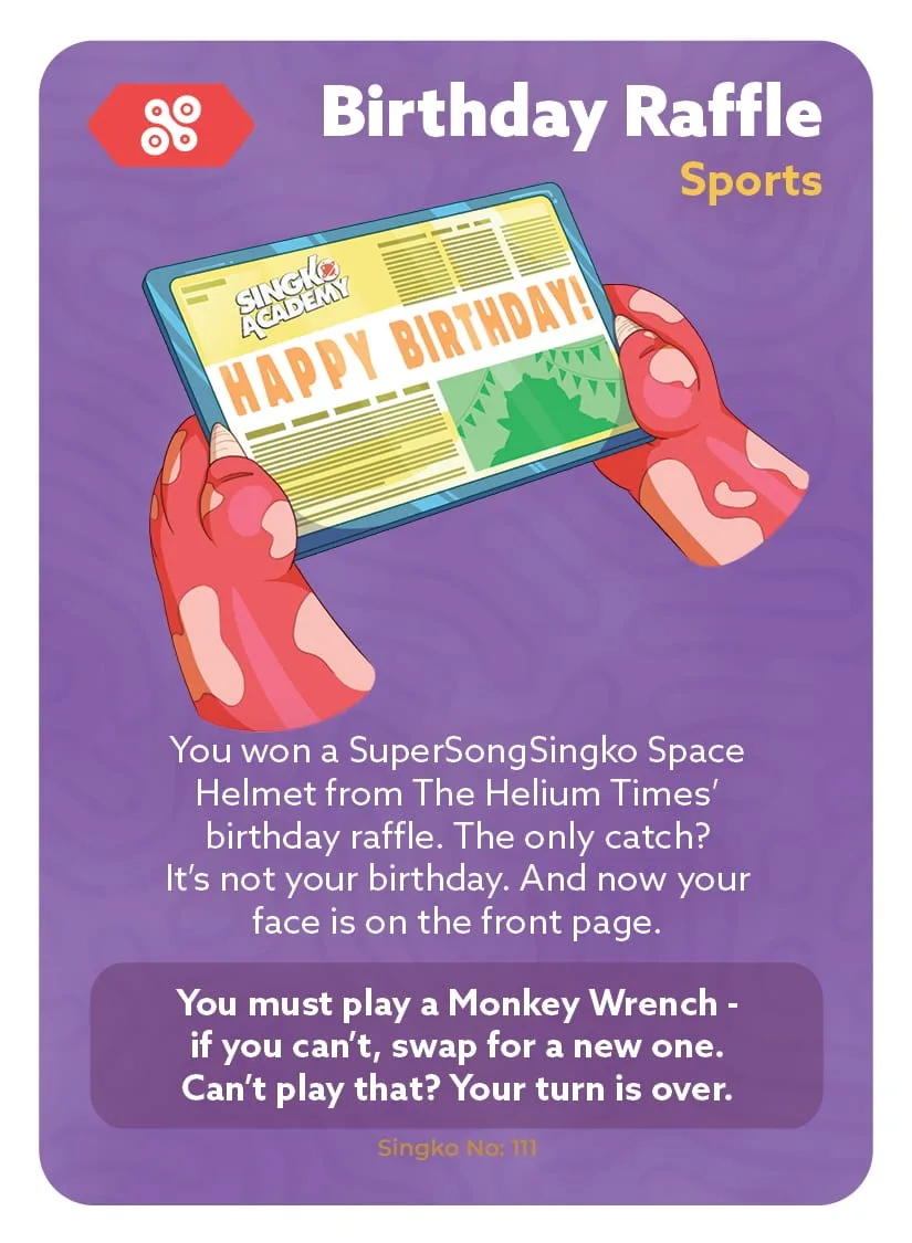 Birthday Raffle — card 111